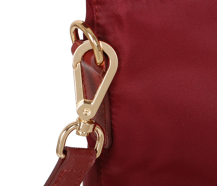 2014 Prada tessuto nylon shopper tote bag BN2107 lemaroon - Click Image to Close